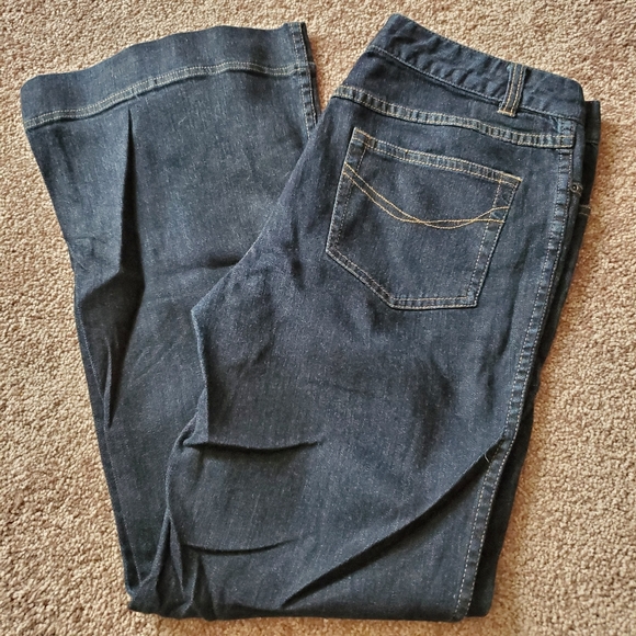 J. Jill Denim - J. Jill Dark Wash Mid Rise Flare Leg Jeans